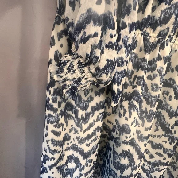 EUC Eloquii Blue and White Long Sleeve Dress - Picture 5 of 7